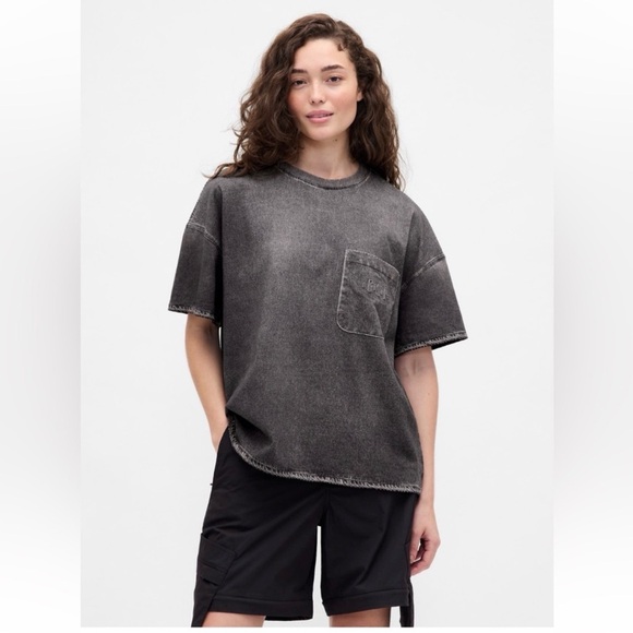 Gap × BÉIS Knit Denim Pocket T-Shirt NWT Size S/M - Picture 2 of 13
